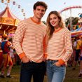 thumbnail image 2 of ZUKMRJPC Men's Casual Striped Shirts Long Sleeve Crewneck Basic T-Shirts Loose Fit Soft Comfort Spring Summer Work Athletic Tee Tops, 2 of 5