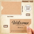 thumbnail image 2 of 1000 Pcs Kraft Paper Hotel Key Card Envelope Credit Card Protectors Cover Gift Card Envelope Holder Sleeves Printed Welcome Guests Enjoy Your Stay for Business, 2.36 x 3.54 Inch$$Office, 2 of 7