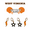 orange mini enamel bolts and black statement open starboys, variant on West Virginia Wesleyan College Spirit Stack orange mini enamel bolts and black statement open starboys