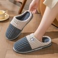 thumbnail image 4 of Men's Women's Soft Comfortable Cotton Slippers for Winter Indoor Home Guest Walking, 4 of 8