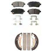 Transit Auto Front Rear Ceramic Brake Pads and Drum Shoes Kit for Car Ford Fiesta KTN-100034