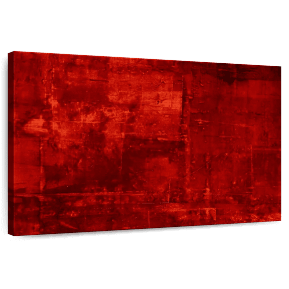 Elephant Stock Love Is Red Wall Art - Horizontal Canvas Wall Art - Living Room Wall Decor - Abstract Canvas - Red And Decor By Luca Brandi - 12" x 8"