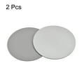 thumbnail image 3 of Uxcell 102mm(4.02") Round Coasters PU Cup Mat Pad for Tableware Silver Tone 2 Pack, 3 of 5