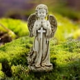 thumbnail image 6 of Angel Statue for Garden,Solar Angel for Cemetery Decorations,Garden Memorial Angels,Resin Praying Angels Figurine for Patio Lawn Yard Porch Decorations,12.12inch, 6 of 8