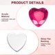 thumbnail image 2 of Paquete de 200 Strass en Forma de Corazón, Pegatinas de Strass de Acrílico de 12mm para Manualidades/Pintura/Joyería, Gemas Plásticas de Respaldo Plano [Rojo Rosa], 2 of 6