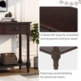 thumbnail image 6 of Entry Table with Drawers, SEGMART Wooden Console Table Sofa Table with Storage, Foyer Table Entryway Table with Shelf, Modern Console Table for Living Room Entryway Hallway Foyer Study, Espresso, 6 of 9