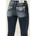 thumbnail image 2 of Miss Me Women's Dark Wash Mid Rise Dreamcatcher Pocket Stretch Bootcut Jeans - M9203SB 32W x 34L, 2 of 4