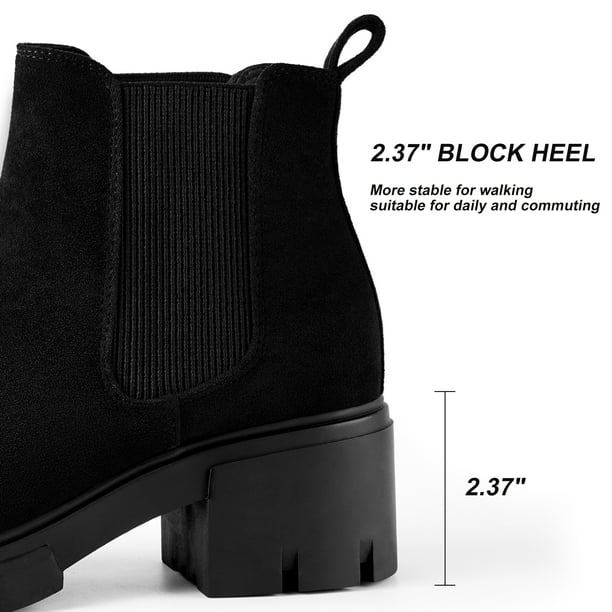 Chunky block heel chelsea boots shop
