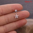 thumbnail image 2 of AMERTEER Crystal Rhinestone Flower Cross Ear Helix Cartilage Body Piercing Earrings Studs, 2 of 6