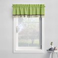 thumbnail image 2 of Mod Dots/Stripes Green/Yellow/Choco Window Valance 54 x 15 inches, 2 of 4