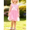 thumbnail image 3 of HWJAD Girls Unicorn Tulle Dresses Toddler Sleeveless Tutu Dress Kids Play Casual Sundress, 3 of 9