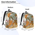 thumbnail image 2 of Disketp Skeleton Cowboy And Guitar Mochila de Lona Estampada, Mochila Escolar de Viaje Ligera para Estudiantes y Portátil-Medium, 2 of 5