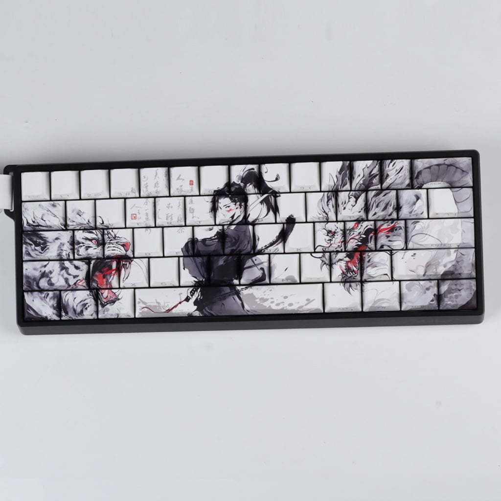 Anti Slip PBT Keycaps Dragon Theme Side Printing For Most Mechanical Keyboards 60% 68% Pattern