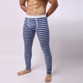 thumbnail image 3 of 2DXuixsh Mens C Ring Briefs Striped Long Thermal Low Breathe Leggings Patchwork Mens Pant Men's Underwear Fruit Of The Look Mens Underwear 95%Cotton+5%Spandex Blue Xl, 3 of 5