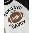 thumbnail image 6 of Newborn Baby Boy Football Season Jumpsuit Sundays are for Football with Daddy Sweatshirt Romper Playsuit Fall Clothes, 6 of 8