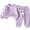 Purple, variant on xaoyunyn Toddler Girl 2 Piece Casual Outfit Crewneck Long Sleeve Bow Sweatshirt Jogger Pants Set 0-3 Years