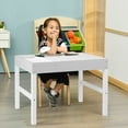 thumbnail image 4 of Gymax Kids Multi Activity Play Table 3 in 1 Wooden Building Block Desk w/ Storage Gift, 4 of 10