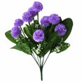 thumbnail image 1 of Ramo de flores de simulación de 9 cabezas, tela de adorno floral falso, decoración de vegetación para sala de estar, púrpura claro Advancent HA8158-02B, 1 of 6