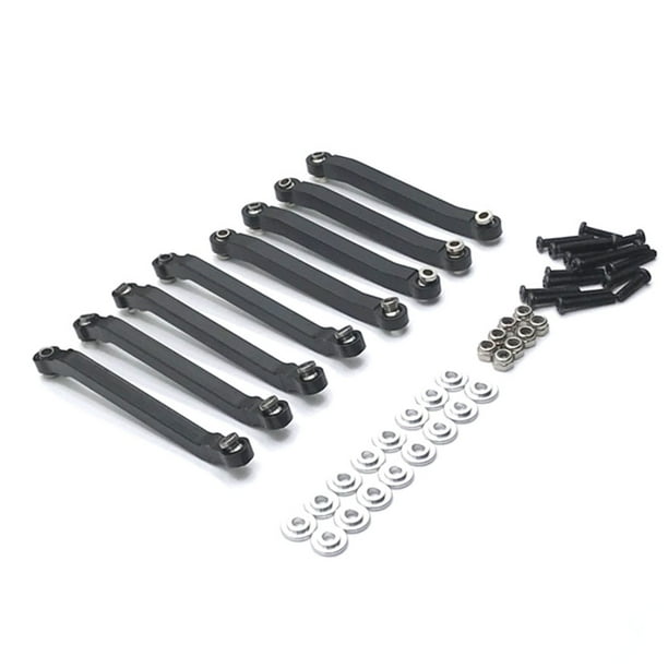 Barra de conexión fija Kit de conector servo resistente al desgaste del servo impermeable de reemplazo liviano liviano para 1/12 D90 D99 D99s negro kenally FN001613-02
