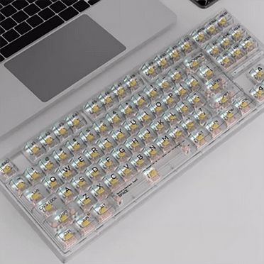 Mechanical keyboard, fully transparent 68-key gaming keyboard