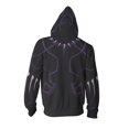 thumbnail image 4 of Sudaderas con capucha con estampado 3D de la pantera negra de la película de Marvel para hombres y mujeres, chaquetas con bolsillo con cremallera de hip hop, popular, 4 of 4