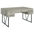 thumbnail image 2 of Sonoma Grey 63" Writing Desk - Rustic Industrial Office Desk, Metal Frame, MDF/Particle Board, Rectangular, Driftwood Finish, Home Office Use, 2 of 10