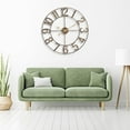 thumbnail image 5 of Sorbus Large Wall Clock for Living Room Decor - Wall Clock for Kitchen - 32 inch Big Wall Clock Decorative - Battery Operated Analog Large Clock for Bedroom, Home, Kitchen, Office, Wall Decor (Bronze), 5 of 7