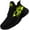 Black-fluorescence, variant on Men's Funky Graffiti Sneakers Splash Mesh Athletic Tennis Shoes with Skull Artwork Lightweight Casual Halloween Running Shoes