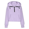 thumbnail image 4 of tarylea Athletic Tops for Women Half Zipper Hoodies Pullover with Pocket Long Sleeve Oversized Tops Loose Casual Wear, 4 of 9