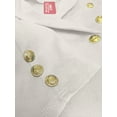 thumbnail image 3 of Womens Double Breasted Gold Button Front Blazer Jacket(Ivory, 3X), 3 of 4