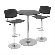 Spectrum 3pc Pub Table Set, 28" Round Table with 2 Airlift Stools by Winsome Wood