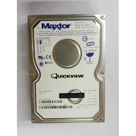 160 Gb Mini Laptop - 6L160P0 160GB UDMA/133 7200 RPM 8MB IDE Hard Drive, Maxtor DiamondMax 10 6L160P0 160 GB IDE Hard Drive General Features: 160 GB storage capacity By Maxtor