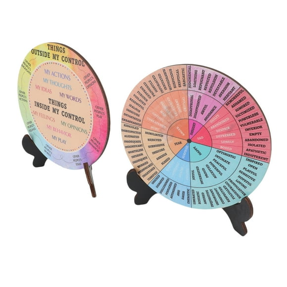 Rueda De Sentimientos, Decoración De Escritorio, Impresión Hermosa Que No Se Decolora, Gráfico De Rueda De Emoción Minimalista Y Elegante, Forma Circular Para Dormitorios