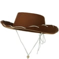 thumbnail image 3 of Brown Felt Cowboy Child Hat Woody Toy Story Cowgirl Sheriff Costume Movie Kids, 3 of 7