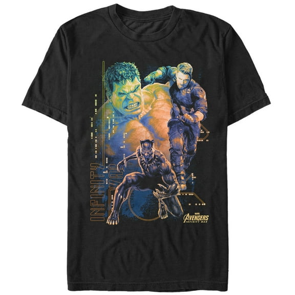 Men's Marvel Avengers: Infinity War Heroes Graphic Tee Black X Large