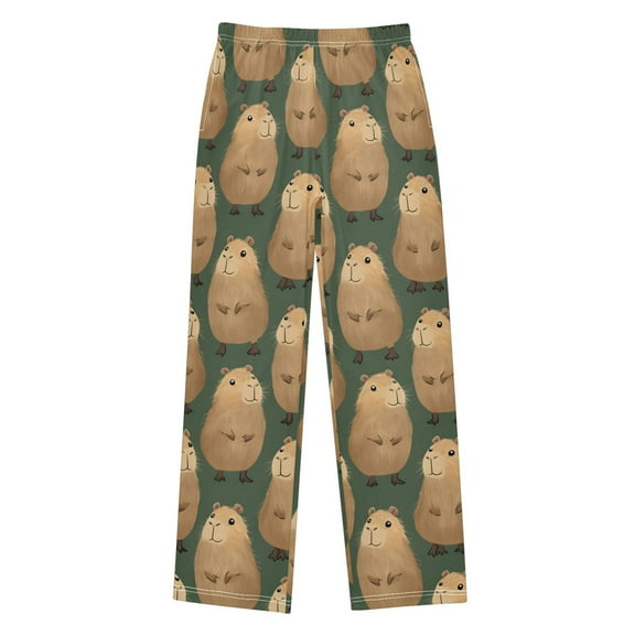 joogoo Capybara Pattern Pajama Pants Pj Bottoms Sleepwear Lounge L