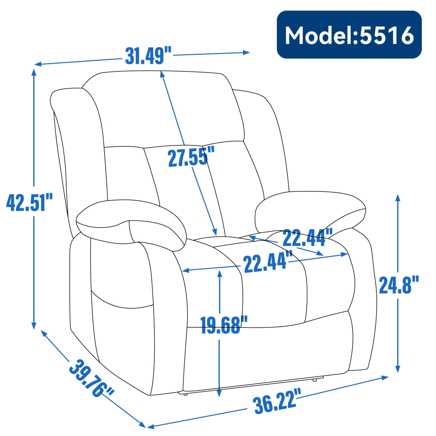 Newboti Furniture Dual Motor Infinite Position Up to 350 LBS Electric Medium size Genuine Leather Black Power Lift Recliner Chair with 8-Point Vibration Massage and Lumbar Heating 99318