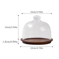 thumbnail image 3 of weibbin Mini Dessert Plate with Glass Dome Cover Cake Tray Stand for Display Storage and Party Serving, 3 of 6