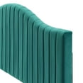 thumbnail image 5 of Tufted Headboard, Twin Size, Velvet, Teal Blue, Modern Contemporary Urban Design, Bedroom Master Guest Suite, 5 of 10