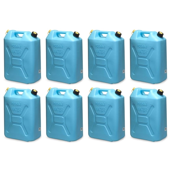 Jarra de Agua Portátil Scepter Grado Alimenticio 20L 5 Galones Paquete de 8 Azul