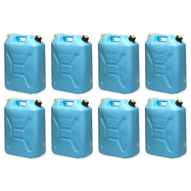 Jarra de Agua Portátil Scepter Grado Alimenticio 20L 5 Galones Paquete de 8 Azul