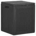 thumbnail image 1 of vidaXL Garden Storage Box 90L Black PP Rattan, 1 of 5