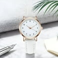 thumbnail image 5 of Women's Watches, Classic Quartz Watch with Luminous Easy Read Dial, Leather Watch Band, Vintage Small Face Round Watches for Women, Birthday Gift for Ladies (White), 5 of 7