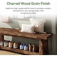 thumbnail image 4 of Fnova 55 Inch Solid Fir Wood Entryway Bench, Rustic Shoe Bench with Open Storage Shelf for Entryway Mudroom Bedroom Dining Room Hallway, 4 of 7