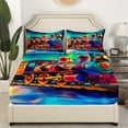 thumbnail image 3 of Erosebridal Steam Engine Train Sheet Set Queen, Transportation Theme Bedding Sets, 4pcs, 3 of 6