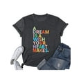 thumbnail image 6 of VILOVE Plus Size T Shirts for Women a Dream Is a Wish Your Heart Makes Graphic Tees Casual Short Sleeve Tops, 6 of 7