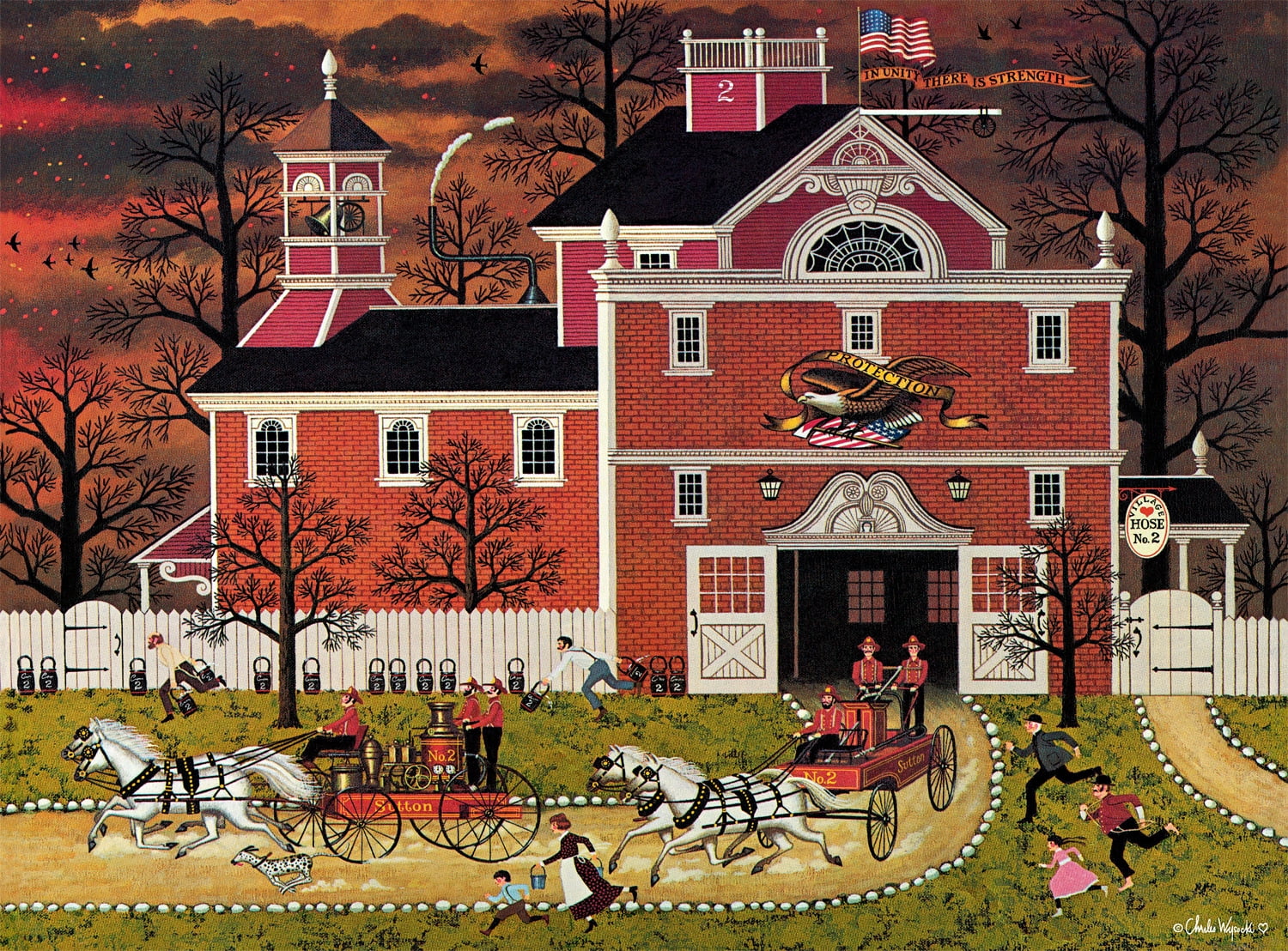 Buffalo Games 1000-Piece Charles Wysocki Fire Interlocking Jigsaw Puzzle for Adults Ages 14+