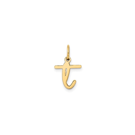14k Yellow Gold Tau Cross Pendant for Women or Unisex Wear, Christian Religious Charm Symbolizing Faith, Humility, Devotion, Polished Spiritual Jewelry Accessory