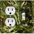 thumbnail image 1 of Metal Light Switch Plate Outlet Cover (Foliage Camo - Single Duplex Single Toggle), 1 of 2