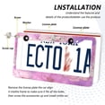 thumbnail image 5 of 2-Pack Aluminum License Plate Frame with 2 Holes for GM License Plate Cover with Free Screws Pink Fantasy Flowers Pattern, 5 of 8